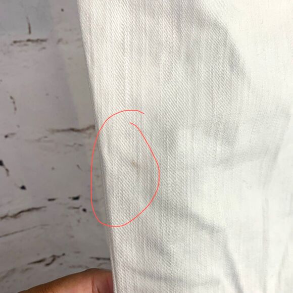 Jessica Simpson White Crop Skinny Jeans Size 14 Rolled Hem Summer Stretch Fit - Picture 7 of 13